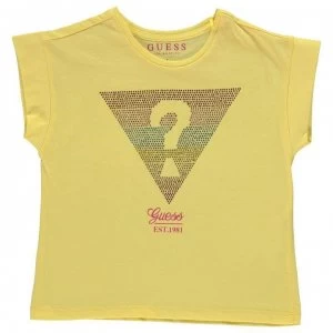 Guess Guess Logo T Shirt - Yellow