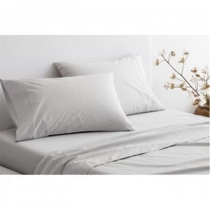 Sheridan Organic 300tc Percale Pillowcases - Dove