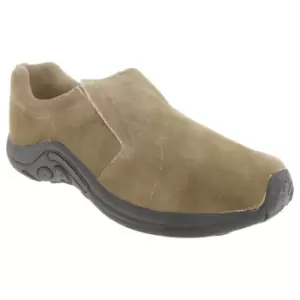 PDQ Adults Unisex Real Suede Ryno Slip-On Casual Trainers (10 UK) (Taupe)