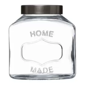 5Five Set Of 3 Glass Jars With Stainless Steel Lid And "home Made" Text Detail