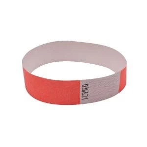 Announce Wrist Band 19mm Coral Pack of 1000 AA01833