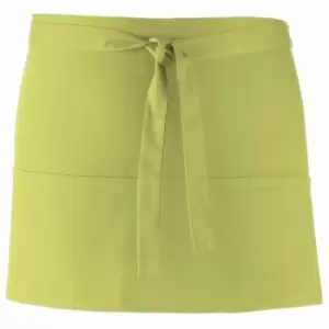 Premier Ladies 'colours' 3 Pocket Apron / Workwear (pack Of 2) (one Size, Lime)