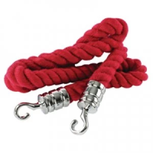 Albion Wine Red Rope 25x1500mm With Chrome Hooks VERRS-CLRP-CHRD