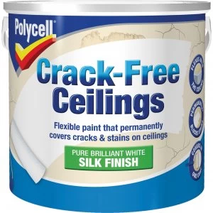 Polycell Crack Free Ceiling Paint Smooth Silk 2.5l