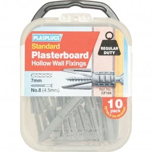 Plasplugs Plasterboard Hollow Wall Fixings Pack of 10