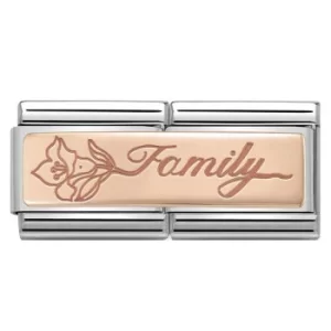 Nomination CLASSIC Rose Gold Double Family With Flower Charm 430710/17