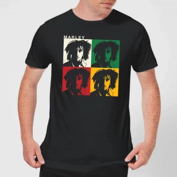 Bob Marley Faces Mens T-Shirt - Black - 5XL