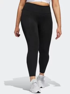 adidas Optime Training Tights (plus Size), Black, Size 2X, Women