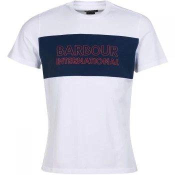 Barbour International Panel Logo T-Shirt - white WH31