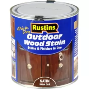 Rustins Quick Dry Outdoor Wood Stain 1L in Dark Oak