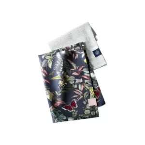 Midnight Floral 2 Pack Tea Towels - Royal Botanic Gardens Kew