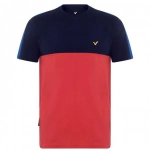 VOI Bergamo T Shirt Mens - Red/Navy
