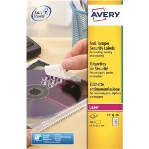 Original Avery L6113 Tamper Proof Security Labels Pack of 960 Labels