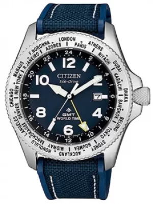 Citizen Mens World Time Strap Watch BJ7100-15L
