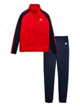 adidas Boys Tracksuit - Red/Black, Size 11-12 Years