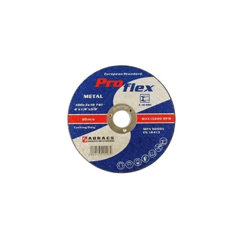 Abracs - Cutting Discs - Flat - 115mm x 3.2mm - Pack Of 10 - 32056