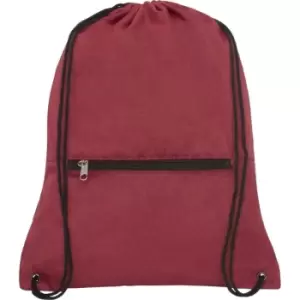 Bullet Hoss Folding Drawstring Bag (One Size) (Dark Red Heather)