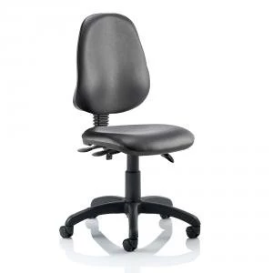 Trexus Eclipse III Lever Task Operator Chair Without Arms Vinyl Black