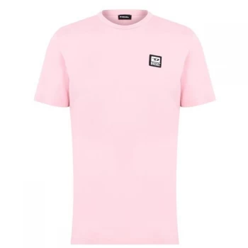 Diesel Logo T Shirt - Pink 39Q
