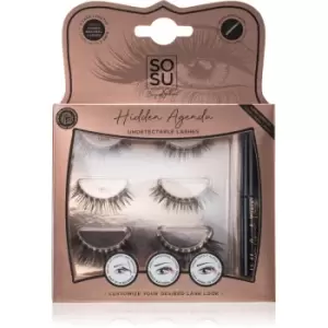 SOSU by Suzanne Jackson Hidden Agenda Knotless Individual Cluster Lashes With Glue 12 mm, 14 mm, 16 mm