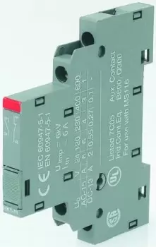 ABB Auxiliary Contact - 2NO, 2 Contact, Side Mount, 2 A dc, 6 A ac