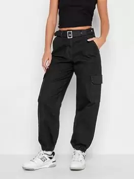 PixieGirl Petite Belted Cuff Jogger - Black, Size 6, Women