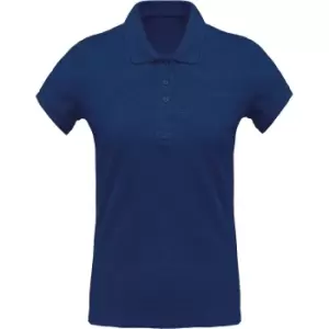 Kariban Womens/Ladies Organic Pique Polo Shirt (L) (Ocean Blue Heather)