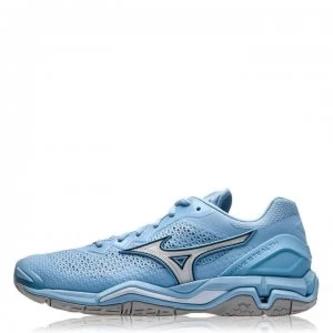 Mizuno Wave Stealth V Ladies Netball Trainers - COOL Blue