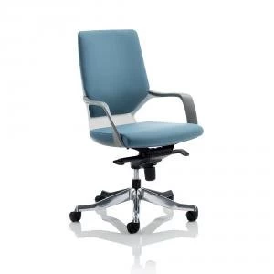 Adroit Xenon Executive With Arms Medium Back White Shell Fabric Blue