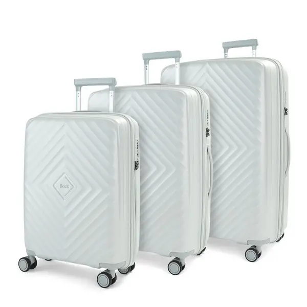 Rock Luggage Infinity Set of 3 Suitcases Pearl
