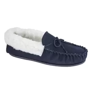 Mokkers Womens/Ladies Emily Moccasin Slippers (3 UK) (Navy)