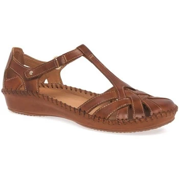 Pikolinos Vallarta Womens Woven Leather Sandals womens Sandals in Brown,4,5,8