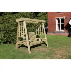 The Cottage Wooden Garden Swing - Sits 2, wooden garden swinging seat hammock