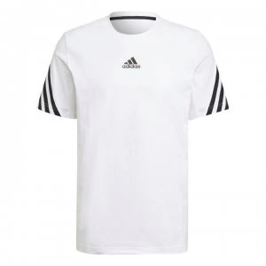 adidas 3S Tape T Shirt Mens - White/Black