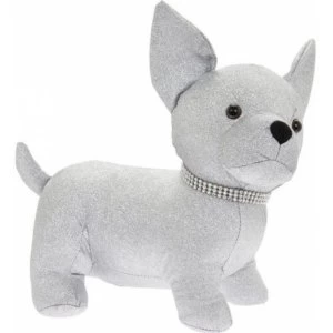 Silver Bling Chihuahua Doorstop By Lesser & Pavey