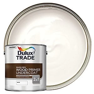Dulux Trade Quick Dry Wood Primer & Undercoat Paint - White 2.5L