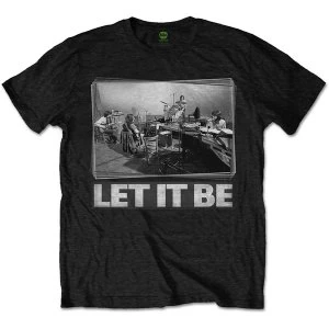 The Beatles - Let It Be Studio Mens Small T-Shirt - Black