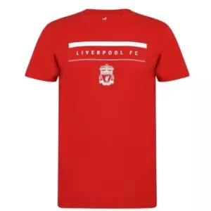 Team Liverpool FC Crest T-Shirt Mens - Red