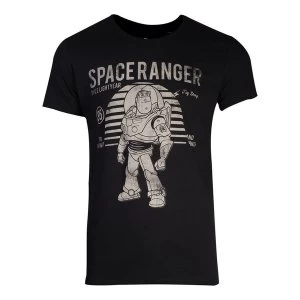 Disney - Space Ranger Buzz Lightyear Vintage Mens Large T-Shirt - Black