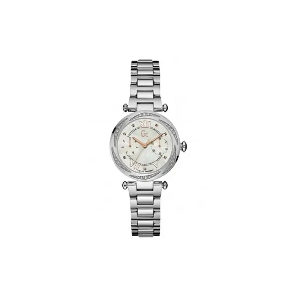 Gc Watches Gc Ladychic Ladies White and Silver Tone Watch Y06111L1