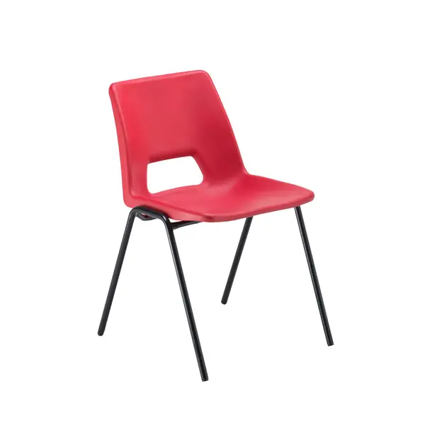 Economy Polypropylene Stacking Chair Red