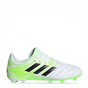 adidas Copa 20.3 Firm Ground Football Boots Junior - White/Blk/Green