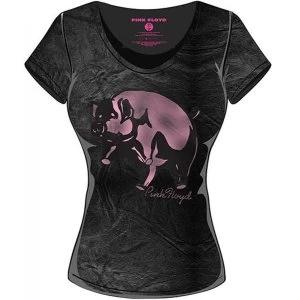 Pink Floyd - Animals Pig Womens Large T-Shirt - Black