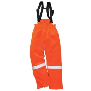 Biz Flame Mens Flame Resistant Antistatic Winter Bib and Brace Orange 3XL