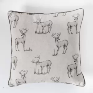 Gallery Direct All Over Stag Cushion Natural