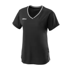Wilson Team V Neck T Shirt Womens - Black