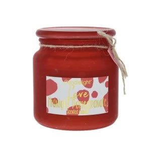 Candlelight Love Large Frosted Glass Candle Midnight Pomegranate Scent