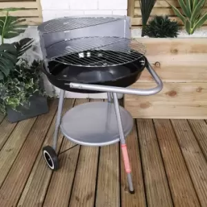 47cm Round Garden Charcoal Barbecue/BBQ with wheels