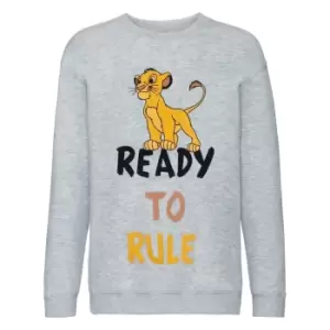 The Lion King Boys Ready To Rule Simba Sweatshirt (12-14 Years) (Grey)