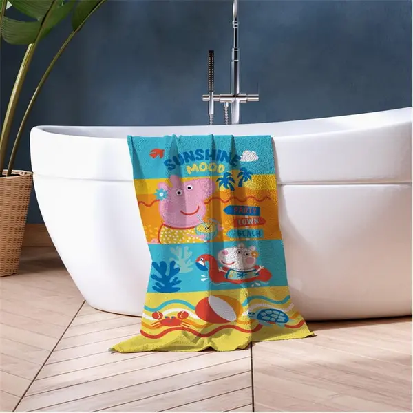 Peppa Pig Peppa Pig Ocean Beach Bath Pool Cotton Towel Towels One Size Blue 77994418000